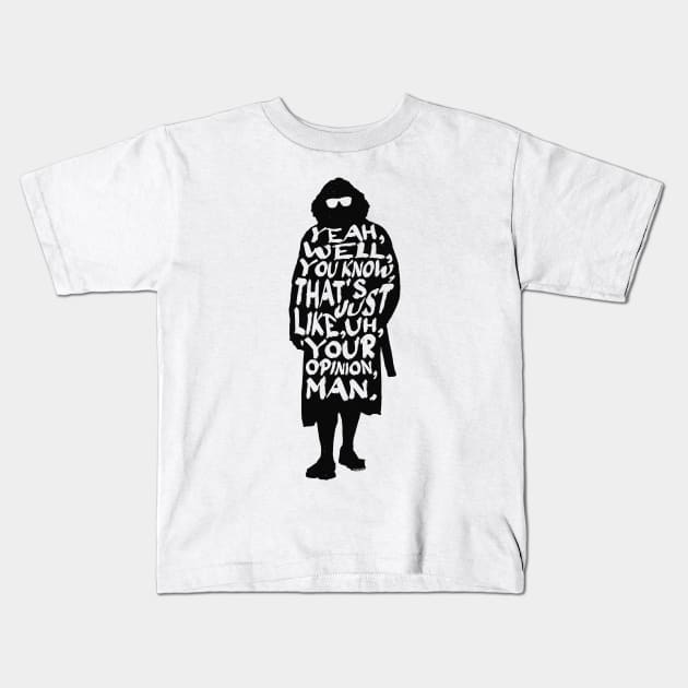 The Dude Silhouette Kids T-Shirt by Nonconformist